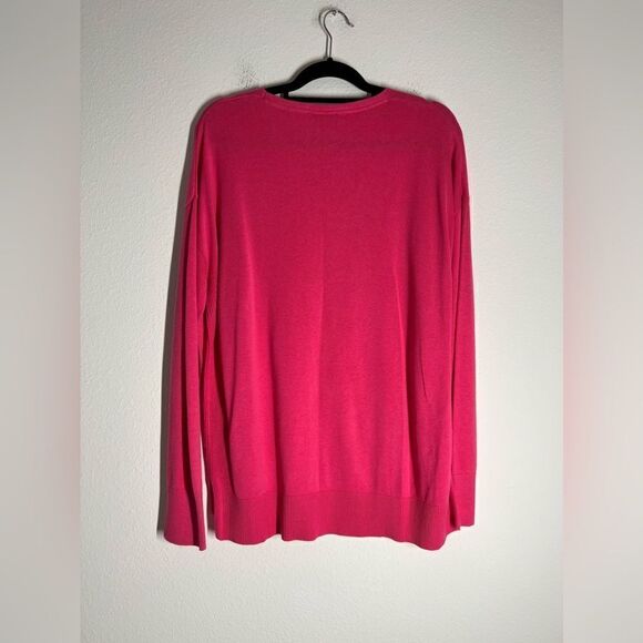 Esprit Coral Vneck Knit Sweater Cotton Blend Size XL - Picture 3 of 10